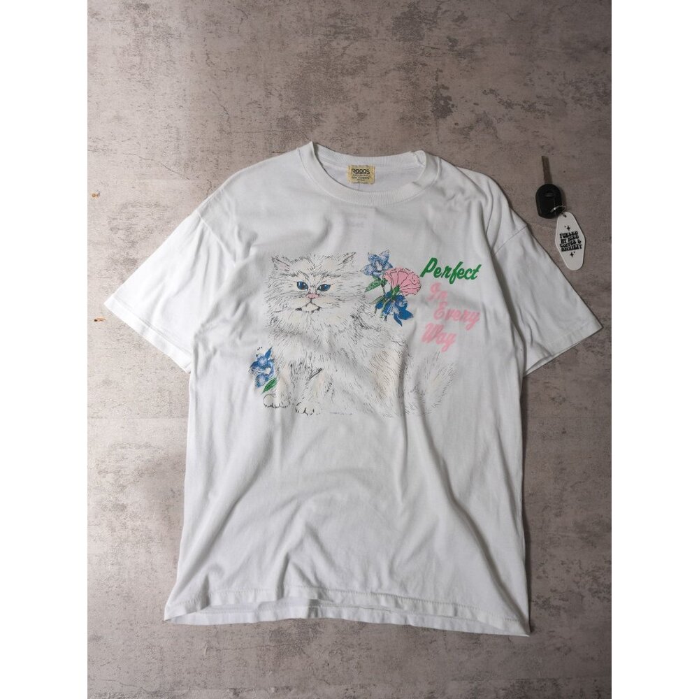 Vintage 90s Perfect in Every Way Cute Cat Graphic T
